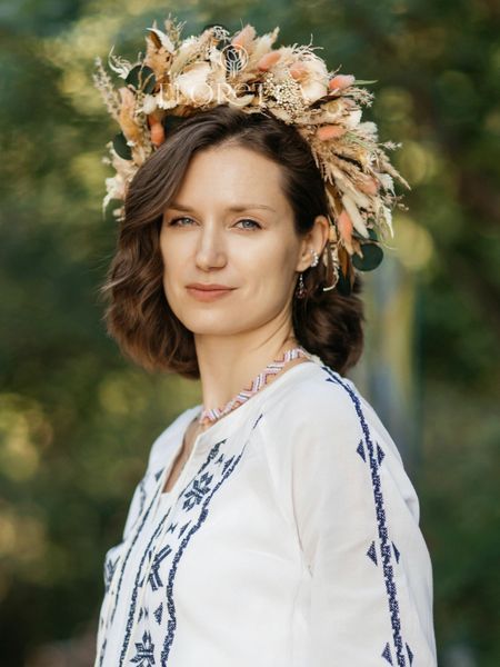 Вінок із сухоцвітів на голову &laquo;Природнє сяйво&raquo; до фестивалю &laquo;Вирій&raquo; 15 фото